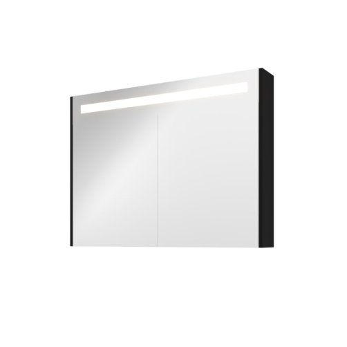 Sanibell Proline spejlskab 100x74 LED-lys matsort