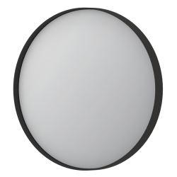 Sanibell Proline rundt spejl med matsort aluramme 40cm