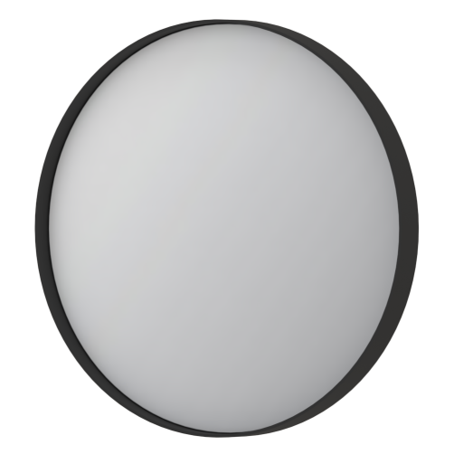 Sanibell Proline rundt spejl med matsort aluramme 40cm