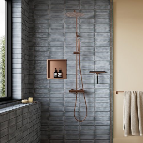 Damixa Iris brusesystem - B�rstet kobber