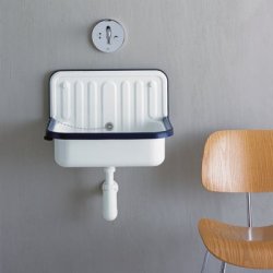   Alape AG510 udslagsvask 51x33 cm i hvid/sort