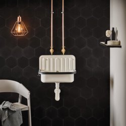   Alape AG510 udslagsvask 51x33 cm i hvid/sort