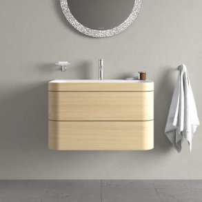 Duravit Happy D.2 Plus v�gm. vaskeskab, C-bonded, 575x490 mm, eg