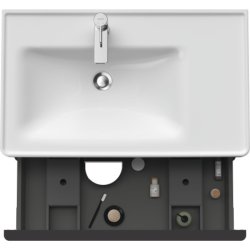 Duravit D-Neo vaskeskab - sort eg, 2-skuffer