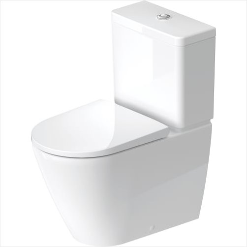 Duravit D-Neo Gulvstende Toilet - Rimless, WonderGliss
