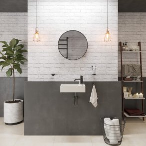 Ideavit solidcube hndvask 40x22cm med hanehul uden overlb.