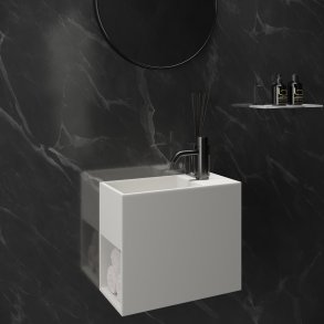 Ideavit solidwash hndvask 45x22cm med hanehul og overlb