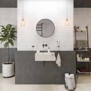 Ideavit soliddual 1.0 hndvask 50x36cm uden hanehul med overlb