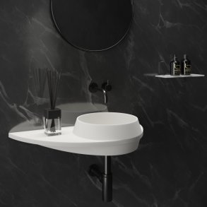 Ideavit soliddual 3.0 hndvask 70x35cm uden hanehul og overlb