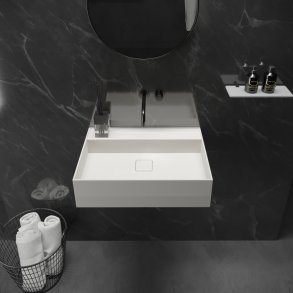 Ideavit solidbliss-60 hndvask 60x40cm uden hanehul og overlb