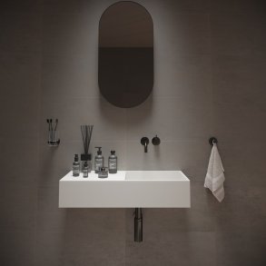 Ideavit solidplan-75 hndvask 75x32,5cm uden hanehul og overlb