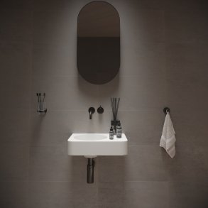 Ideavit solidbrio-45 hndvask 45x33cm uden hanehul med overlb