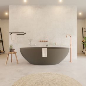  Ideavit solidellipse fritstende solid surface badekar 180x88cm