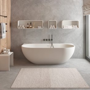 Ideavit solidnova back-to-wall solid surface badekar 180x80cm