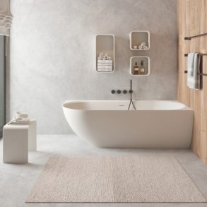  Ideavit solidnova back-to-wall solid surface badekar 180x80cm