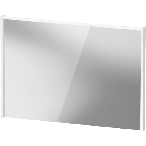 Duravit D-Code spejl med lys �verst, 100 x 700mm - Hvid mat