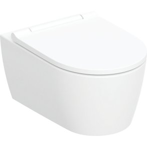 Geberit One v�gh�ngt toilet inkl. s�de med softclose og quick-release, hvid
