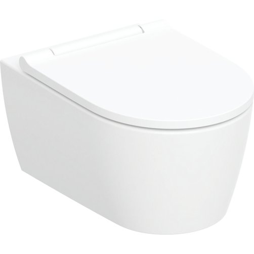 Geberit One v�gh�ngt toilet inkl. s�de med softclose og quick-release, hvid