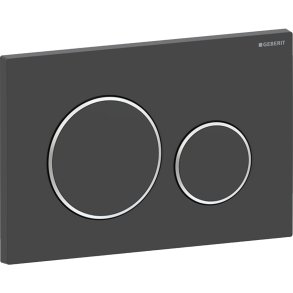 Geberit Sigma20 betjeningsplade. Matsort/krom