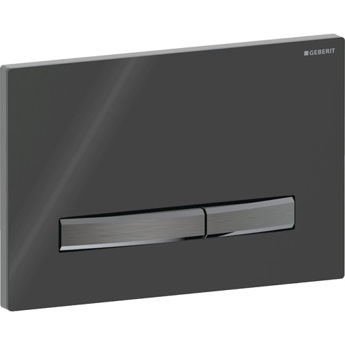 Geberit SIGMA50 betjeningsplade. Sort krom/ dybsort RAL 95