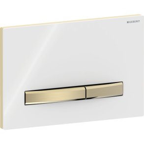 Geberit Sigma50 betjeningsplade, hvid/messing
