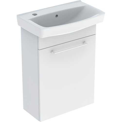 If� Spira m�bels�t 50 cm med 1 l�ge og vask med hanehul til venstre, hvid