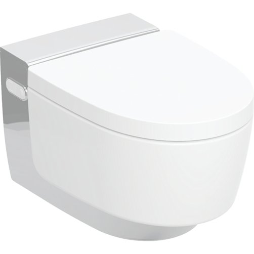 Geberit AquaClean Mera Comfort douchetoilet. krom/hvid