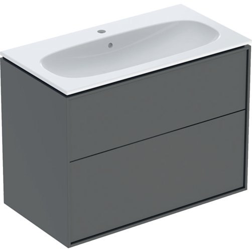 If� Sense Art s�t 2 skuffer 88.8x64.4x48cm, vask 90cm lava/mat