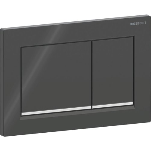 Geberit betjeningsplade Omega 30, sort/krom/sort