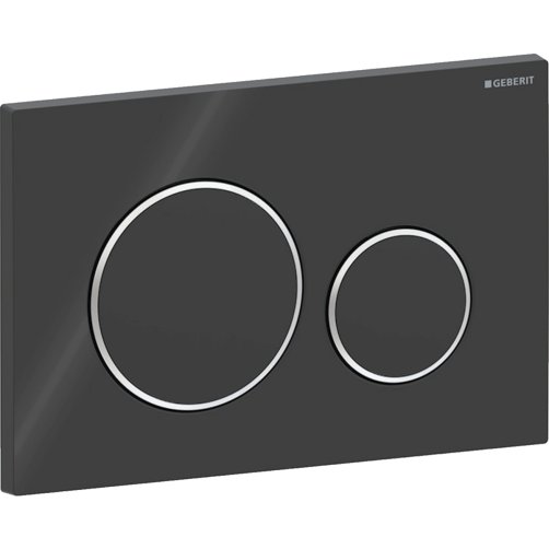 Geberit Sigma20 betjeningsplade. Sort/krom