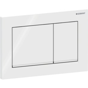 Geberit Omega30 betjeningsplade, hvid/krom/hvid