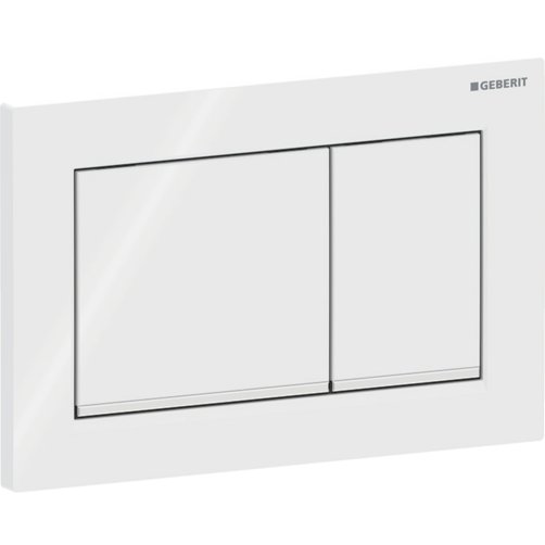 Geberit Omega30 betjeningsplade, hvid/krom/hvid