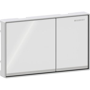 Geberit Omega60 betjeningsplade, hvidt glas