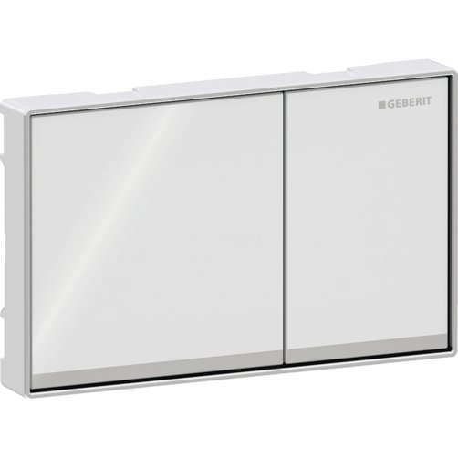 Geberit Omega60 betjeningsplade, hvidt glas