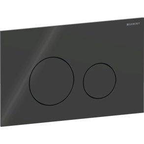 Geberit Sigma 40 betjeningsplade 246x152x4mm - Sort (Glas blank)