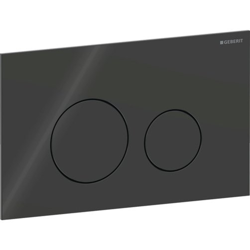 Geberit Sigma 40 betjeningsplade 246x152x4mm - Sort (Glas blank)