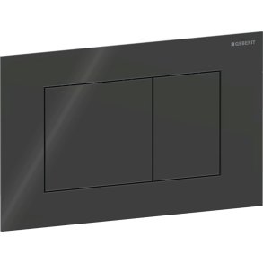Geberit Sigma 40 betjeningsplade 246x152x4mm - Sort (glas blank)