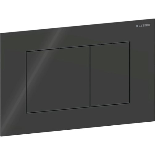 Geberit Sigma 40 betjeningsplade 246x152x4mm - Sort (glas blank)