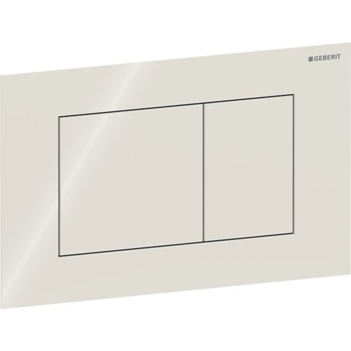 Geberit Sigma40 Square betjeningsplade - Beige glas