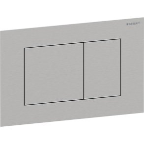 Geberit Sigma40 Square betjeningsplade - B�rstet rustfri st�l