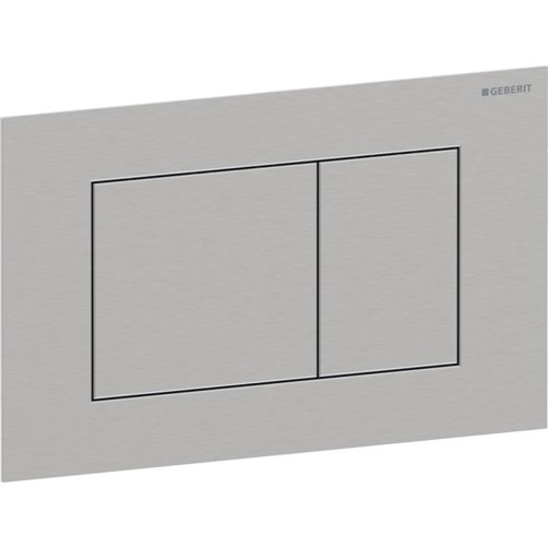 Geberit Sigma40 Square betjeningsplade - B�rstet rustfri st�l
