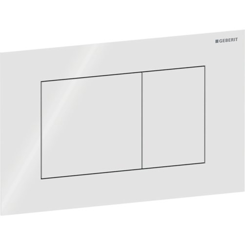 Geberit Sigma 40 betjeningsplade 246x152x4mm - Hvid