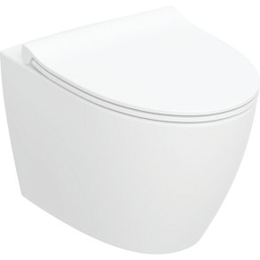 If� Spira Art v�gh�ngt toilet m. soft close s�de, TurboFlush - Hvid