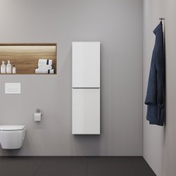 Duravit D-Neo halvhjskab, hvid hjglans, 400x240x1320 mm