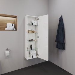 Duravit D-Neo halvhjskab, hvid hjglans, 400x240x1320 mm