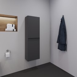 Duravit D-Neo halvhjskab, mat grafit, 400x240x1320 mm