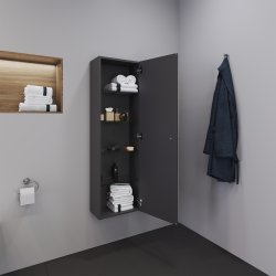 Duravit D-Neo halvhjskab, mat grafit, 400x240x1320 mm