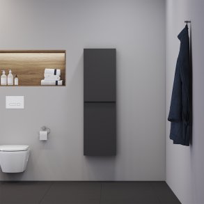 Duravit D-Neo halvhjskab, mat grafit, 400x240x1320 mm