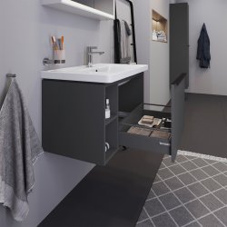 Duravit D-Neo vaskeskab - mat grafit, 1-skuffe
