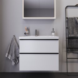 Duravit D-Neo vaskeskab - mat hvid, 2-skuffer